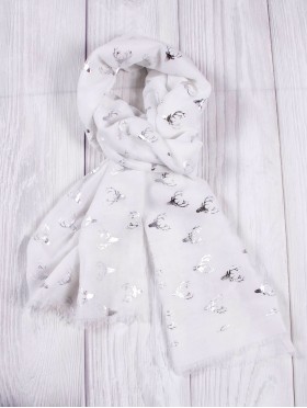 Metallic Deer Print Scarf